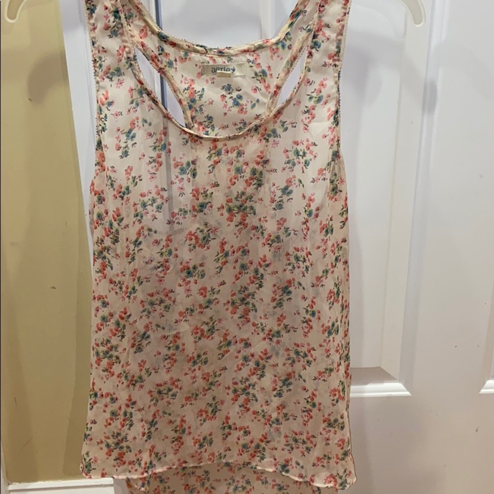 Sheer tank top blouse